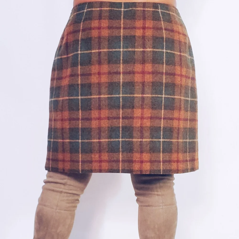 Plaid Wrap Skirt